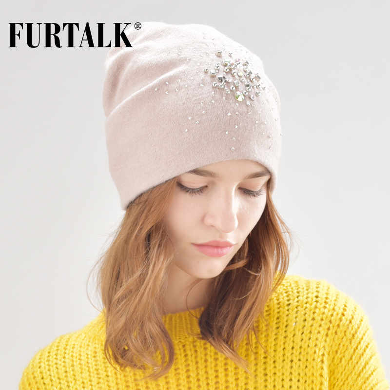 FURTALK warm cashmere wool winter hat for women double lining women knit beanie fur hats for girls B013, Black
FURTALK warm cashmere wool winter hat for women double lining women knit beanie fur hats for girls B013, Black