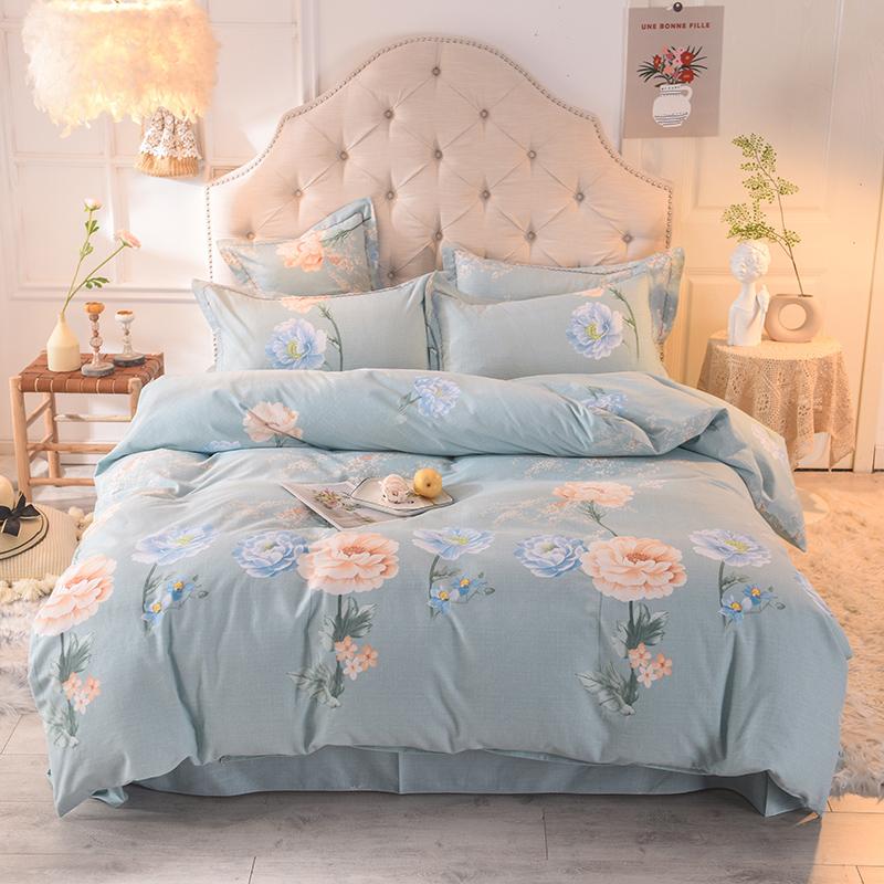 Leaf Floral Printed 100%Brushed Cotton Duvet Cover Soft and Warm Bedding Set Queen King size Bed sheet/Fitted sheet set, Color 2
Leaf Floral Printed 100%Brushed Cotton Duvet Cover Soft and Warm Bedding Set Queen King size Bed sheet/Fitted sheet set, Color 2