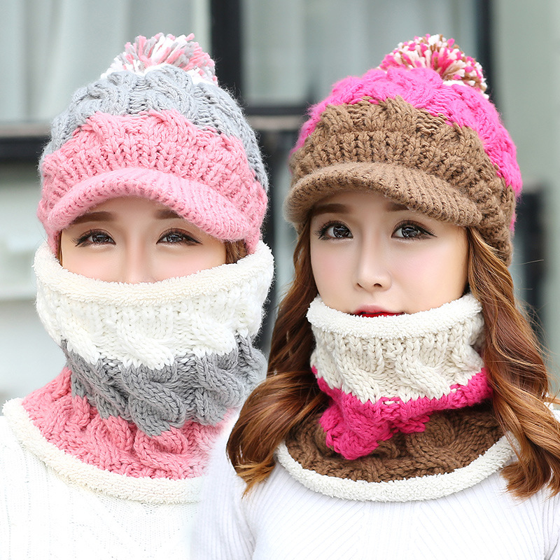 New 2020 Winter Warm Women Knitted Hat Scarf Set Women Neckerchief Caps Thick Female Gorros Plus velvet knitted scarf set, Color 5
New 2020 Winter Warm Women Knitted Hat Scarf Set Women Neckerchief Caps Thick Female Gorros Plus velvet knitted scarf set, Color 5