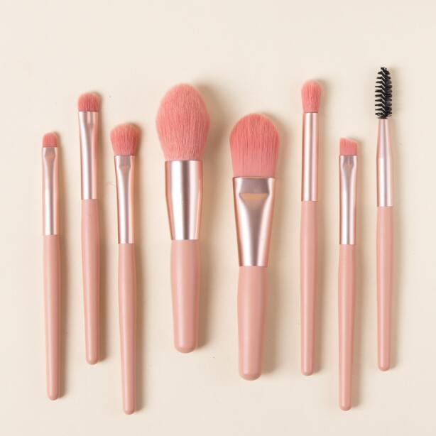 Premium 8Pcs Mini Makeup Brushes Set for Eye shadow Blush Cosmetics Pro Wood Handle Soft Hair Brush Make-up Tools & Accessories DHL Free