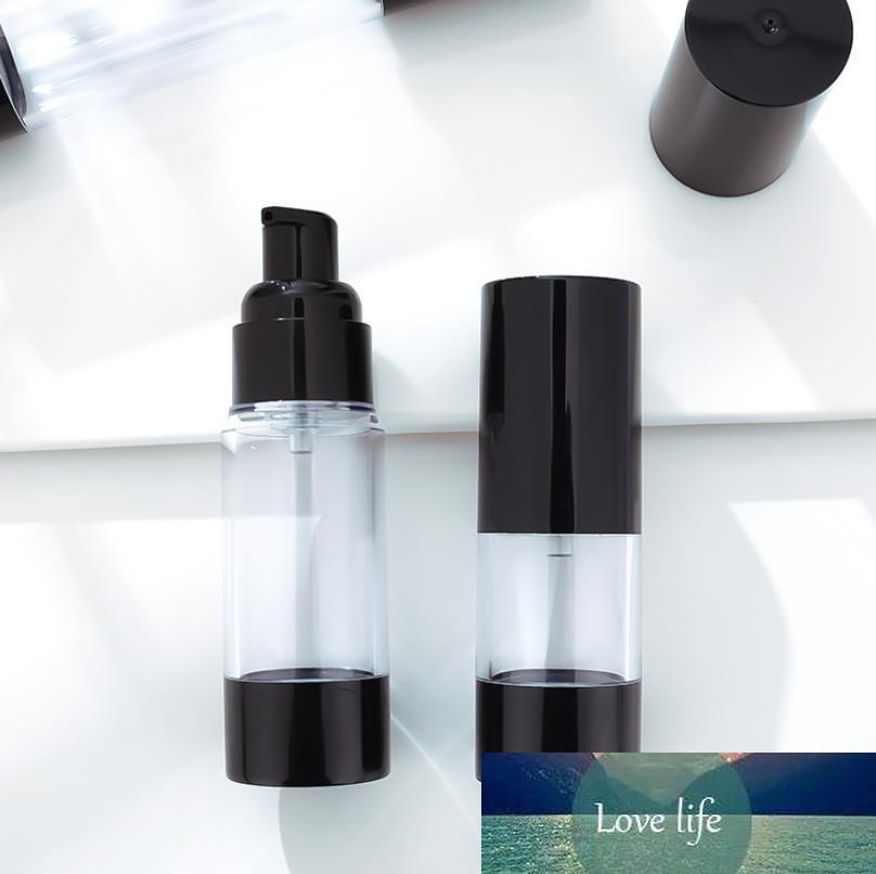 wholesale hot sale new 15ml 30ml 50ml black airless pump bottle empty,30 ml plastic airless Refillable Bottles SN1230