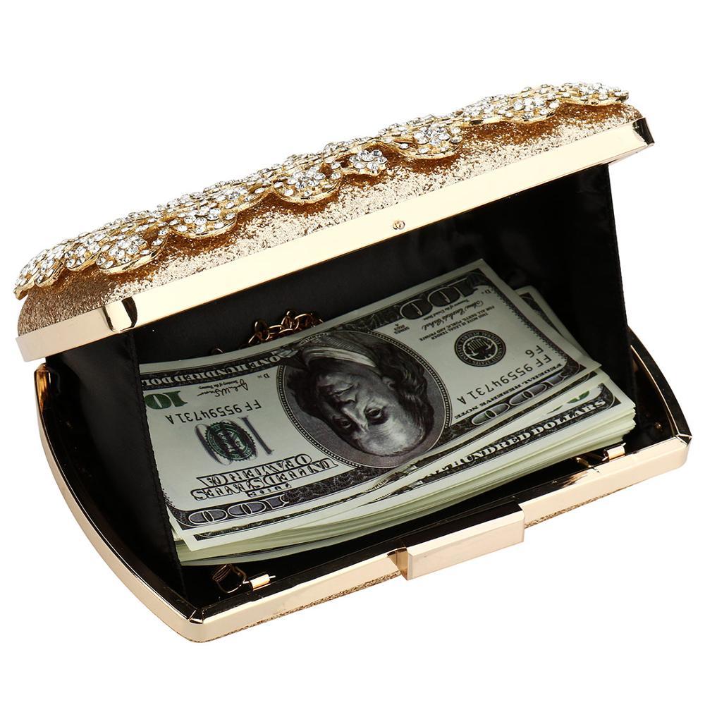 Lady Diamond Wedding Evening Women Clutch Round Bag Fashion Purses And Handbags Crossbody Party Shoulder Bags Gold Silver Black 200919