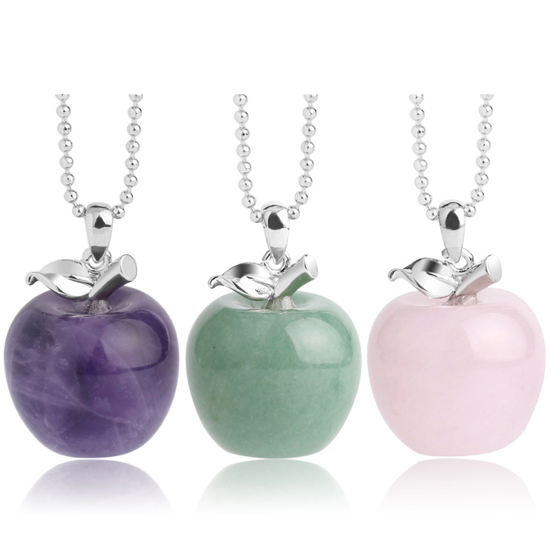Suspension Apple Natural Stone Pendant Crystal Pendants Quartz Bead Necklaces Fashion Jewelry for Female Women Valentine's Gift
Suspension Apple Natural Stone Pendant Crystal Pendants Quartz Bead Necklaces Fashion Jewelry for Female Women Valentine's Gift
