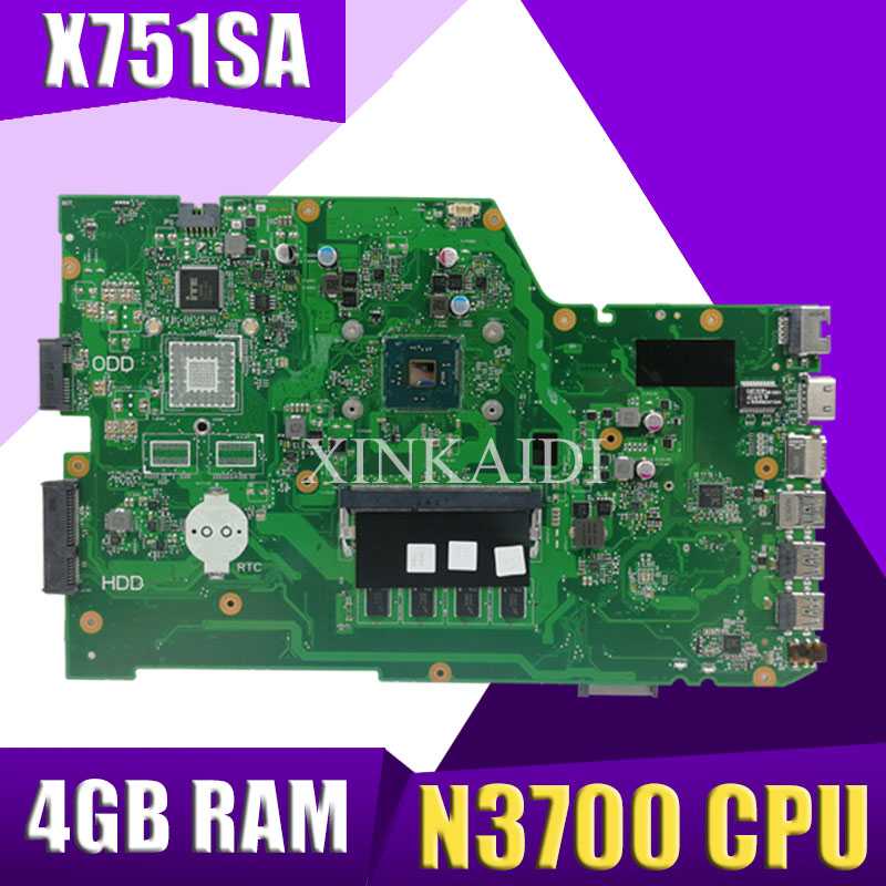XinKaidi X751SA Laptop motherboard N3700 CPU 4GB for ASUS X751S X751SJ X751SV Test mainboard X751SA motherboard test 100% ok
XinKaidi X751SA Laptop motherboard N3700 CPU 4GB for ASUS X751S X751SJ X751SV Test mainboard X751SA motherboard test 100% ok