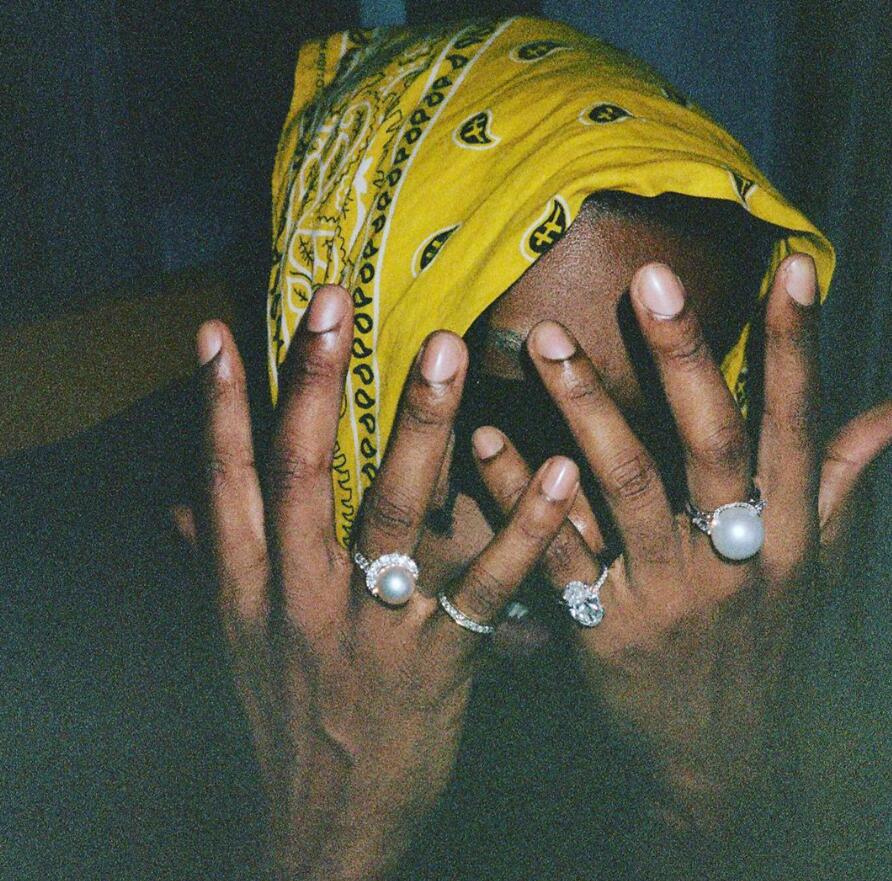 ASAP rocky natural pearl ring for men and women hip hop ring end ring fashion accessories Pearl Rings