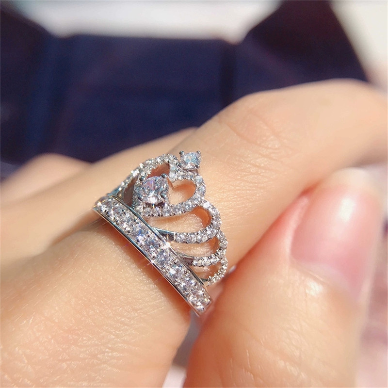 Crown Rings For Women Silver Luxury Jewelry Cubic Zirconia Ring Bridal Wedding Engagement Accessories Drop Shipping 1568
Crown Rings For Women Silver Luxury Jewelry Cubic Zirconia Ring Bridal Wedding Engagement Accessories Drop Shipping 1568