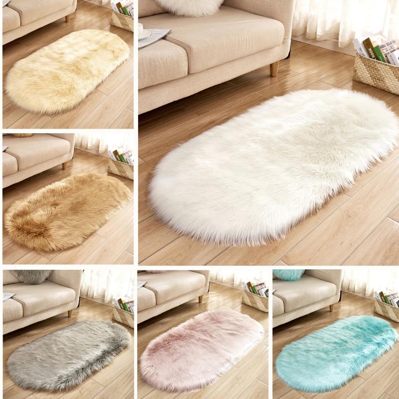 RAYUAN Oval Artificial Wool Sheepskin Hairy Carpet Faux Mat Seat Pad Fur Plain Fluffy Soft Area Rug Tapetes, Blue
RAYUAN Oval Artificial Wool Sheepskin Hairy Carpet Faux Mat Seat Pad Fur Plain Fluffy Soft Area Rug Tapetes, Blue