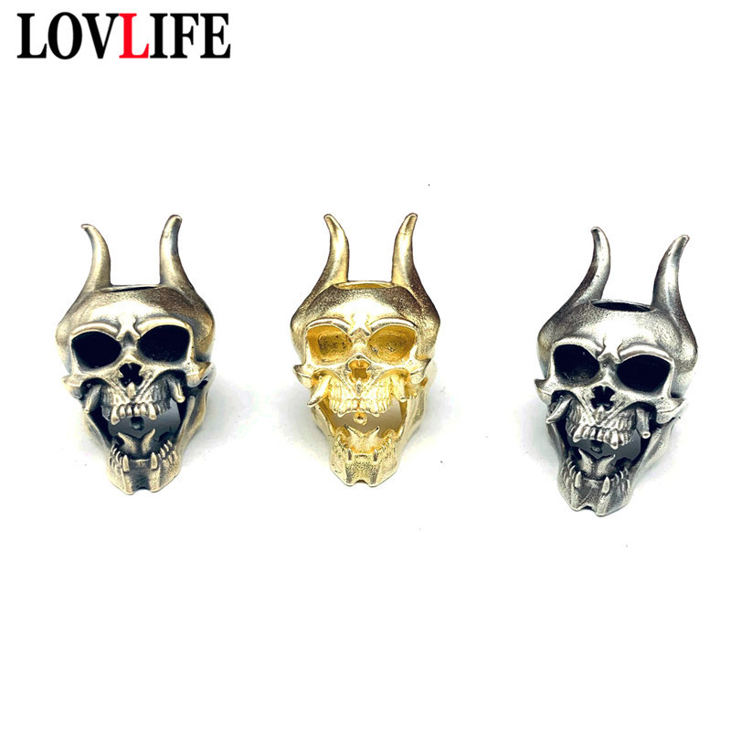 Brass Ram Horn Skull Head Demon Keychain Pendant Accessories Diy Knife Handmade Umbrella Rope Bead Lanyard Hanging Edc Tool
Brass Ram Horn Skull Head Demon Keychain Pendant Accessories Diy Knife Handmade Umbrella Rope Bead Lanyard Hanging Edc Tool