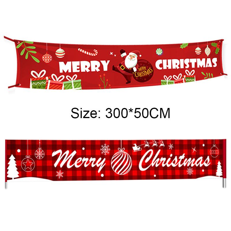 30050cm New Merry Christmas Banner Christmas Decorations for Home Outdoor Store Banner Flag Pulling New Year Deocr1446288