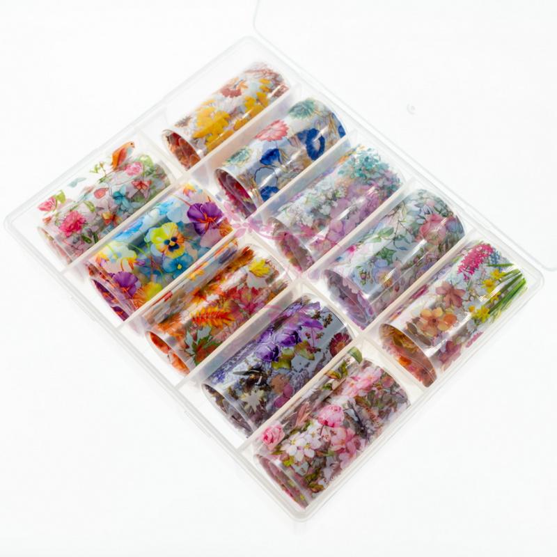 1 Set Mix Colorful Rose Daisy Flower Design Transfer Foil Wraps Decal Summer Nail Art Manicure Decorations Box, No.3
1 Set Mix Colorful Rose Daisy Flower Design Transfer Foil Wraps Decal Summer Nail Art Manicure Decorations Box, No.3
