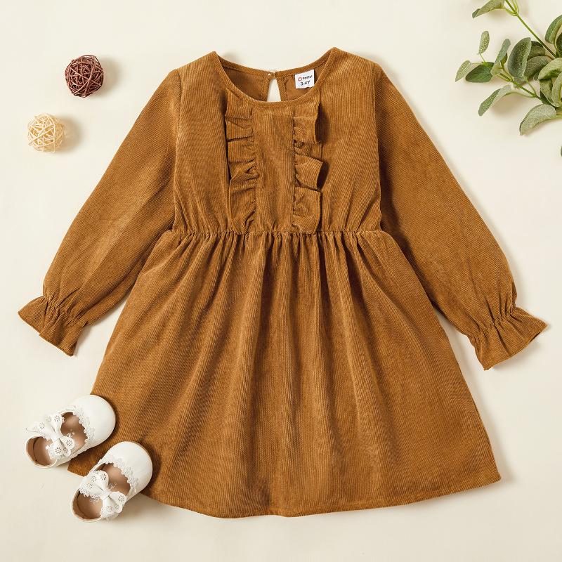 PatPat 2020 New Spring and Autumn Toddler Girl Solid Ruffled Long-sleeve Dress for Kids Girl, Brown
PatPat 2020 New Spring and Autumn Toddler Girl Solid Ruffled Long-sleeve Dress for Kids Girl, Brown