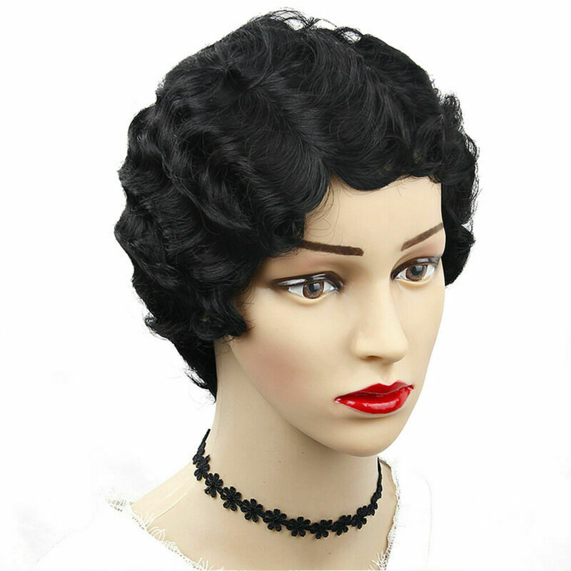 Fashion Short Black Afro Curly Hair Wig Pexie Cut Wave Wig For Black Women