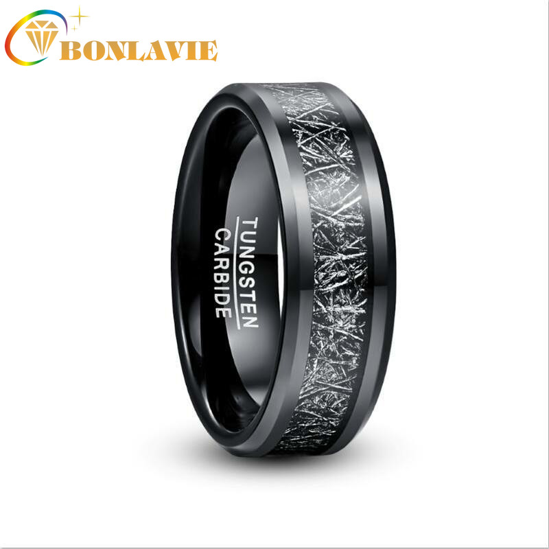 BONLAVIE 8mm Width Tungsten Carbide Men Ring Electroplated Black Inlaid Black Imitation Vermiculite Tungsten Steel Ring Jewelry
BONLAVIE 8mm Width Tungsten Carbide Men Ring Electroplated Black Inlaid Black Imitation Vermiculite Tungsten Steel Ring Jewelry
