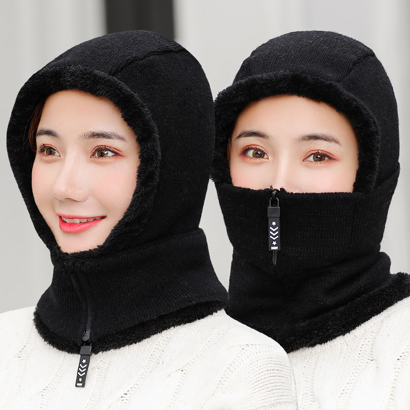 Hot Women Winter Knitted Hat New Add Fur Lined Warm Winter Hats For Women With Zipper Keep Face And Ear Warmer Balaclava Cap, Black
Hot Women Winter Knitted Hat New Add Fur Lined Warm Winter Hats For Women With Zipper Keep Face And Ear Warmer Balaclava Cap, Black