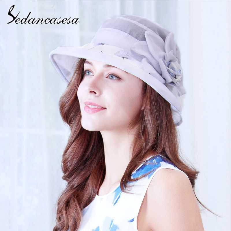 Sedancasesa Large Brim Visor Summer Sun Hats for Woman Handmade Flower Silk Hat Female Elegant Hat Summer Beach Girls Caps, Gray
Sedancasesa Large Brim Visor Summer Sun Hats for Woman Handmade Flower Silk Hat Female Elegant Hat Summer Beach Girls Caps, Gray