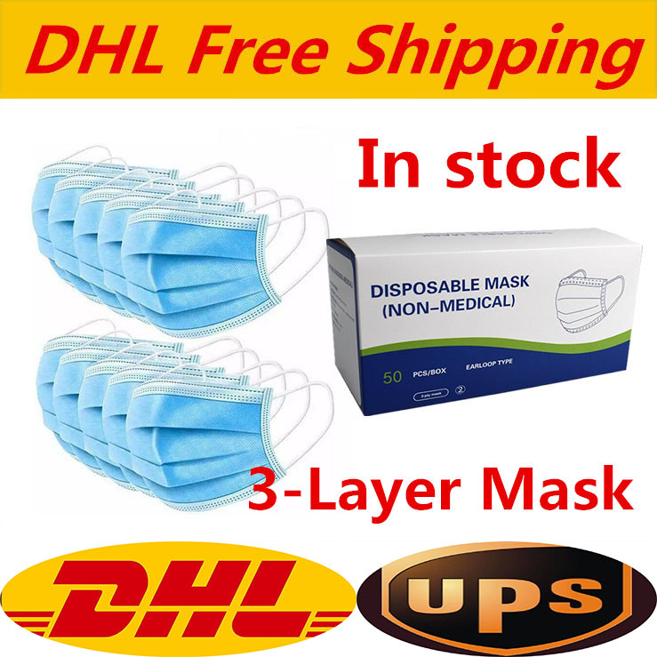 DHL Free Shipping Disposable Masks 3ply Non-woven Face Mask Protection and Personal Health Mask with Earloop Mouth Face Sanitary Masks
DHL Free Shipping Disposable Masks 3ply Non-woven Face Mask Protection and Personal Health Mask with Earloop Mouth Face Sanitary Masks
