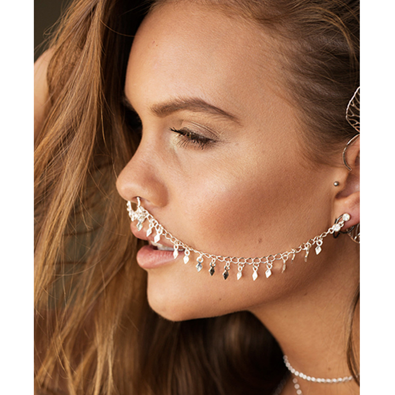 1pc bohemian africa fake nose septum Ring long chain tassel earrings for women ethnic dangle earing statement jewelry
1pc bohemian africa fake nose septum Ring long chain tassel earrings for women ethnic dangle earing statement jewelry