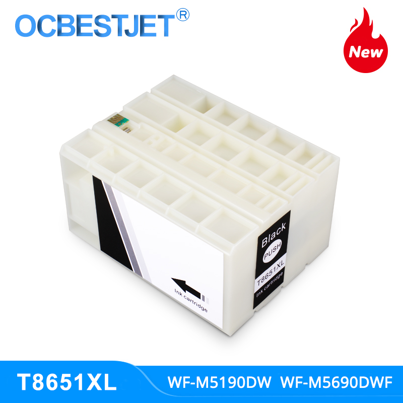 T8651 T8651XL High Capacity C13T865140 Black Compatible Ink Cartridge Full With Pigment Ink For WF-M5191 WF-M5190 WF-M5690
T8651 T8651XL High Capacity C13T865140 Black Compatible Ink Cartridge Full With Pigment Ink For WF-M5191 WF-M5190 WF-M5690