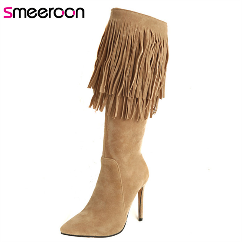Smeeroon 2020 new arrival over the knee boots women pointed toe autumn winter boots sexy stiletto heels shoes woman black
Smeeroon 2020 new arrival over the knee boots women pointed toe autumn winter boots sexy stiletto heels shoes woman black