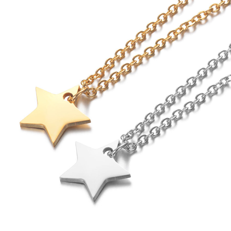 Stainless Steel Necklace for Women Man Lover's Pentagram Gold and Silver Color Pendant Necklace Engagement Jewelry
Stainless Steel Necklace for Women Man Lover's Pentagram Gold and Silver Color Pendant Necklace Engagement Jewelry