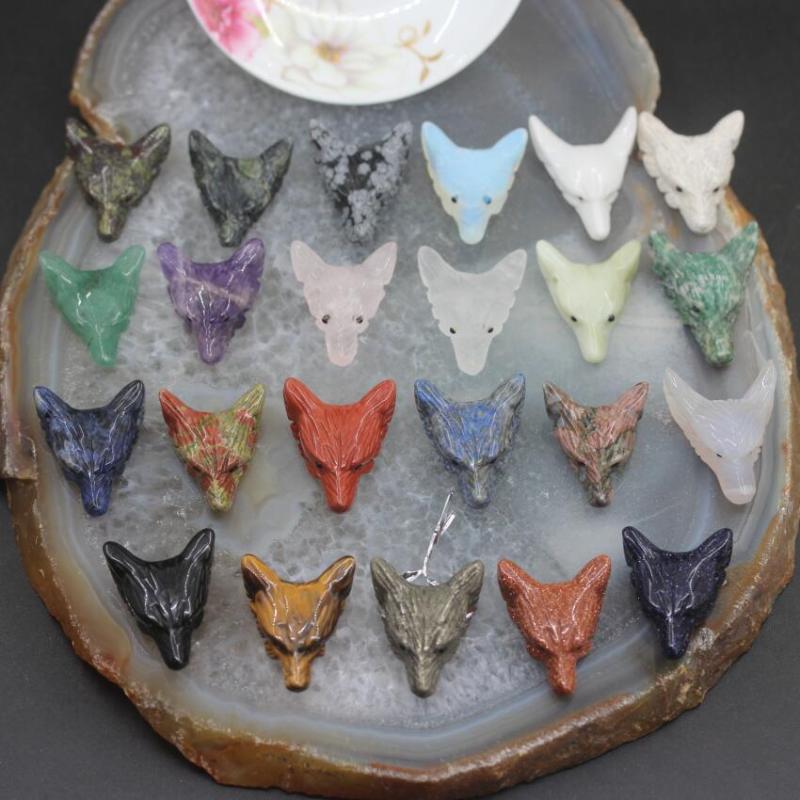 23 Stone Choice,3pcs/lot Carved Wolf Head Pendants for Necklace,Natural Quartz Agates Carving Figurine Chakra Healing Crystal
23 Stone Choice,3pcs/lot Carved Wolf Head Pendants for Necklace,Natural Quartz Agates Carving Figurine Chakra Healing Crystal