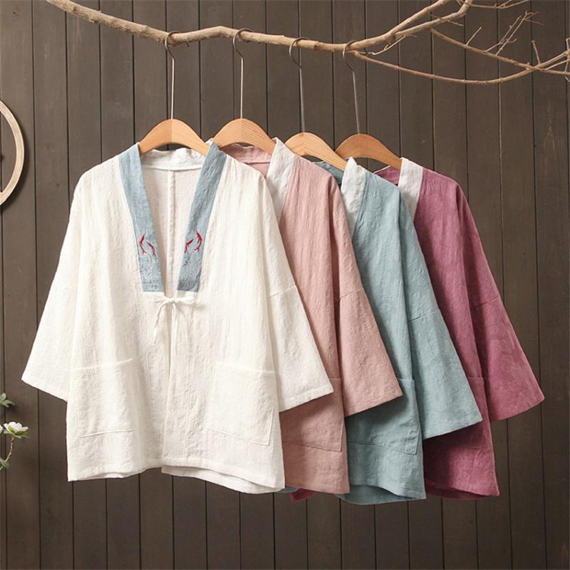 Woman Traditiona Chinese Style Clothing Cardigan Women Shirt Vintage Embroidery Coats and Jackets with Pockets Oriental Top
Woman Traditiona Chinese Style Clothing Cardigan Women Shirt Vintage Embroidery Coats and Jackets with Pockets Oriental Top