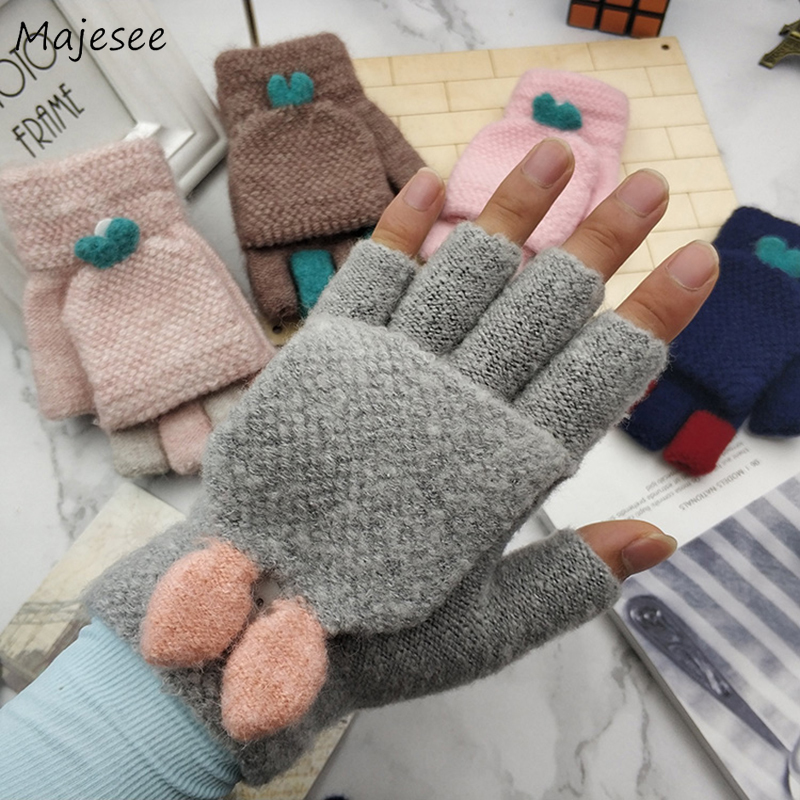 Gloves Women Winter Half Finger Harajuku Unisex All-match BF Couples Soft High Quality Thicker Warm Womens Glove Korean Style
Gloves Women Winter Half Finger Harajuku Unisex All-match BF Couples Soft High Quality Thicker Warm Womens Glove Korean Style