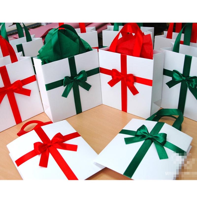 Elegant Holiday Gift Bag with satin ribbon and bow Any color of ribbon White and Green Elegant Welcome Gift Paper Bags
Elegant Holiday Gift Bag with satin ribbon and bow Any color of ribbon White and Green Elegant Welcome Gift Paper Bags