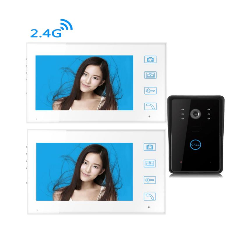 7" TFT 2.4G 2 Monitor Wireless Video Door Phone Intercom Doorbell Home Security Camera Monitor color speakerphone
7" TFT 2.4G 2 Monitor Wireless Video Door Phone Intercom Doorbell Home Security Camera Monitor color speakerphone