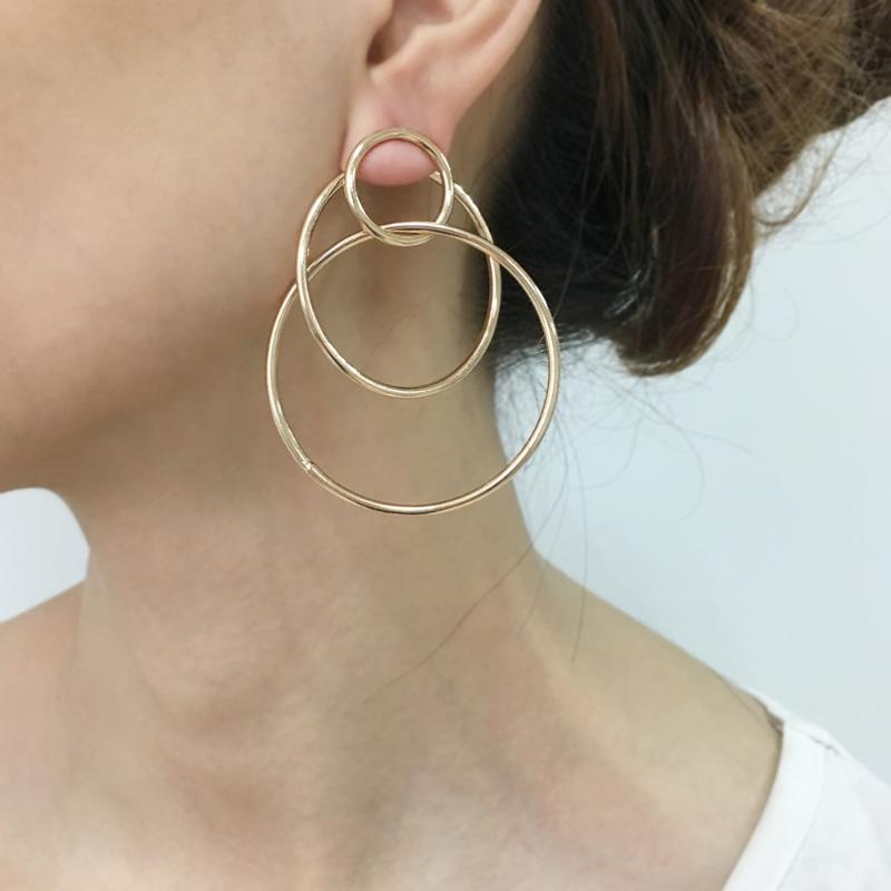 MANILAI Layered Big Geometric Alloy Dangle Statement Earrings For Women Fashion Jewelry Circular Metal Drop Earring Vintage
MANILAI Layered Big Geometric Alloy Dangle Statement Earrings For Women Fashion Jewelry Circular Metal Drop Earring Vintage