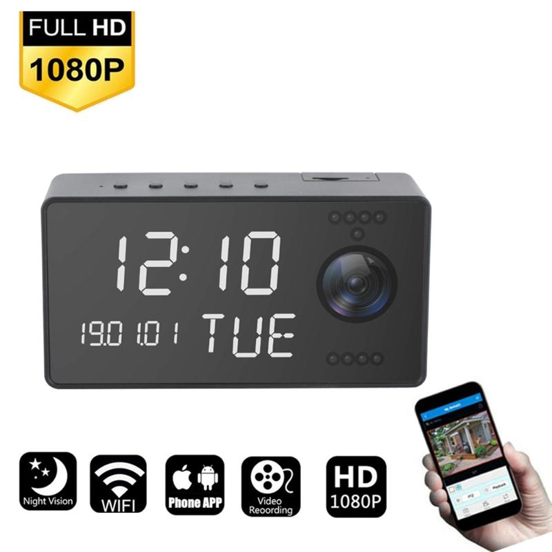 1080P WIFI Camera Clock Wireless Mini Camera Time Alarm Watch P2P IP/AP Security Night Vision Motion Sensor Remote
1080P WIFI Camera Clock Wireless Mini Camera Time Alarm Watch P2P IP/AP Security Night Vision Motion Sensor Remote