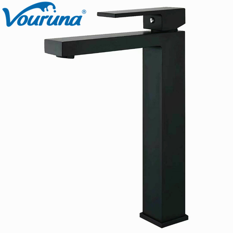 Vouruna Square Matte Black Bathroom Faucet Tall Vessel Basin Sink Hot and Cold Mixer Tap
Vouruna Square Matte Black Bathroom Faucet Tall Vessel Basin Sink Hot and Cold Mixer Tap