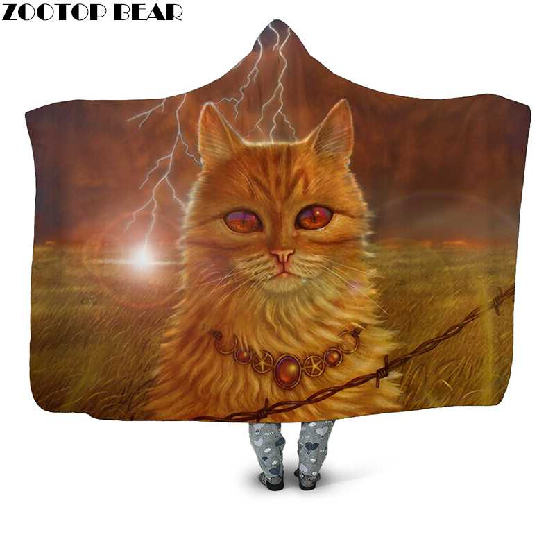Funny Cat Fashion Style Anime Animal 3D printing Couple Hooded Blanket Adult Bedding Soft Fleece Blankets Wearable Brand Cloak
Funny Cat Fashion Style Anime Animal 3D printing Couple Hooded Blanket Adult Bedding Soft Fleece Blankets Wearable Brand Cloak