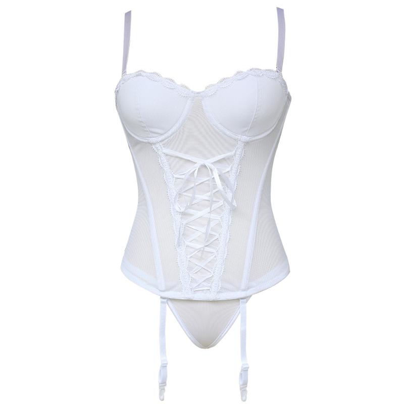 Sexy Women' Underwear Corset Push Up Lingerie Transparent Lace Bustiers with Cup Corsets Goth Black Bodice White Corselet, As pic
Sexy Women' Underwear Corset Push Up Lingerie Transparent Lace Bustiers with Cup Corsets Goth Black Bodice White Corselet, As pic