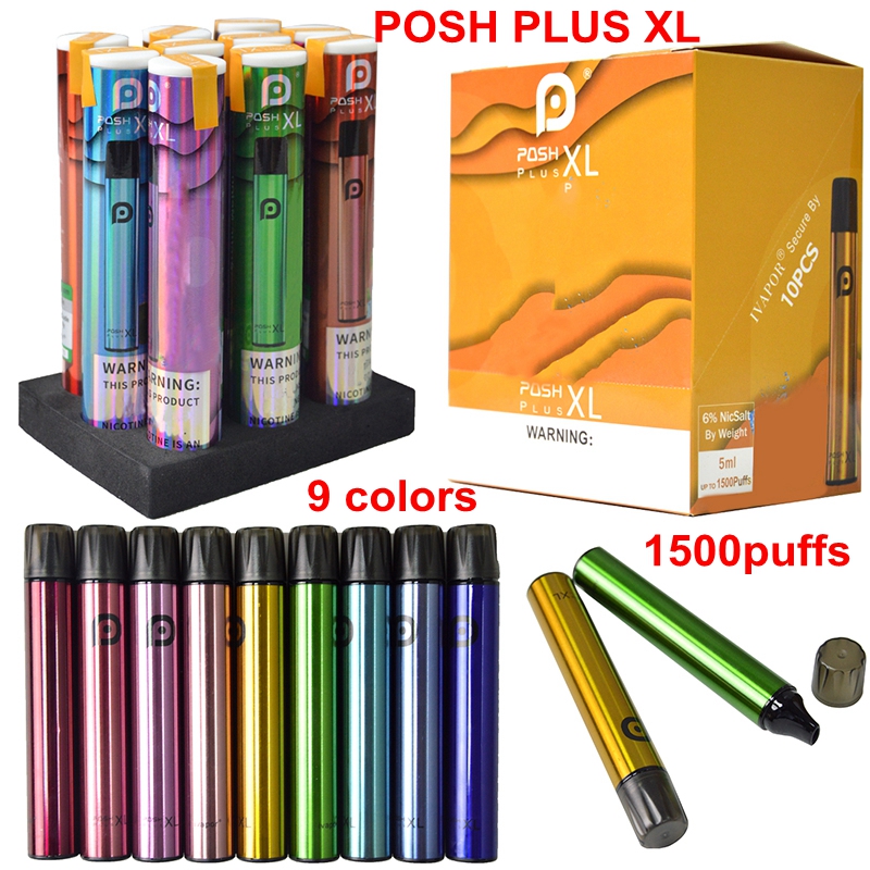Newest POSH PLUS XL Disposable Vape Pen Starter Kit 5ml Empty Pod Atomizer 1500 Puffs E Cigarettes Vape Kits Pens Hot Popular
Newest POSH PLUS XL Disposable Vape Pen Starter Kit 5ml Empty Pod Atomizer 1500 Puffs E Cigarettes Vape Kits Pens Hot Popular
