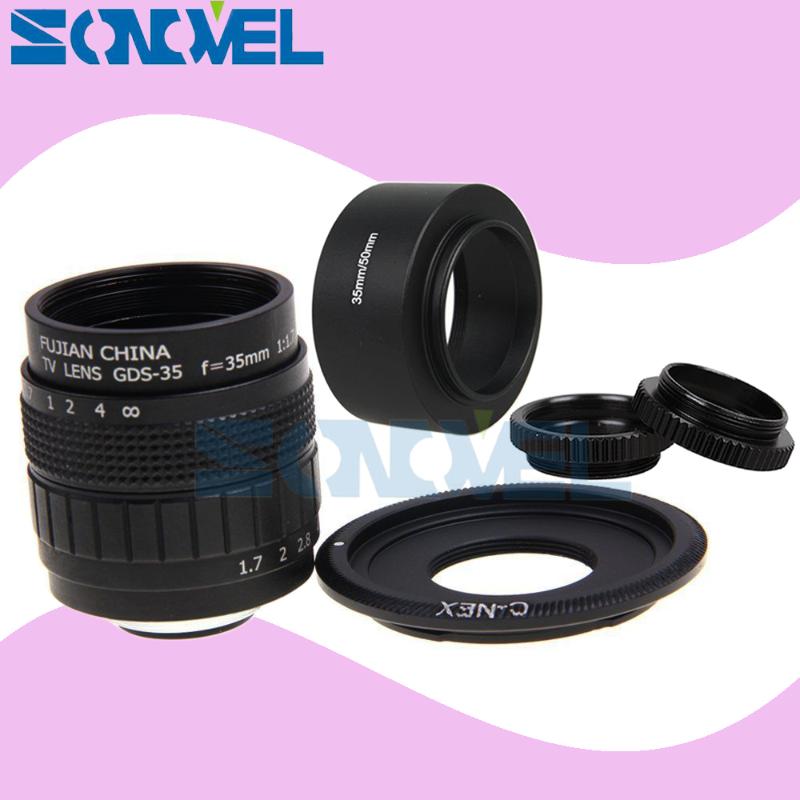 Fujian 35mm F1.7 CCTV Movie Lens+C Mount+Macro ring+Lens hood for Sony E Mount Nex-5T Nex-6 Nex-7 Nex-5R A6300 A6500 A6000 A5100
Fujian 35mm F1.7 CCTV Movie Lens+C Mount+Macro ring+Lens hood for Sony E Mount Nex-5T Nex-6 Nex-7 Nex-5R A6300 A6500 A6000 A5100