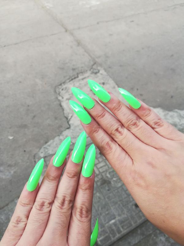 Extra Long Fluorescent Green Fake Nails Cosply Performance Stiletto Full Cover 24
Extra Long Fluorescent Green Fake Nails Cosply Performance Stiletto Full Cover 24