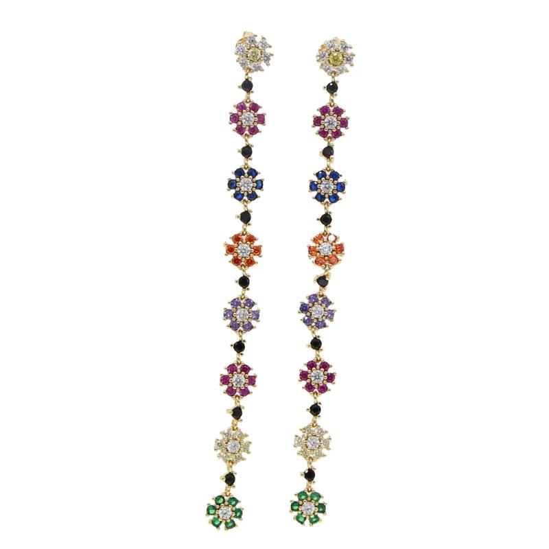 2020 new arrived fashion rainbow colorful cz trendy gorgeous women jewelry geometric long tassel drop cz flower fashion earring
2020 new arrived fashion rainbow colorful cz trendy gorgeous women jewelry geometric long tassel drop cz flower fashion earring