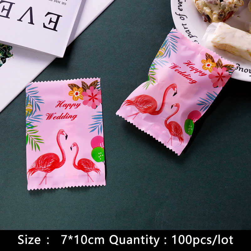 100pcs/lot Cookies Plastic Packaging Gift Bag Pink Romantic Matte Elegant Flamingos Happy Wedding Party Handmade Biscuit Pack
100pcs/lot Cookies Plastic Packaging Gift Bag Pink Romantic Matte Elegant Flamingos Happy Wedding Party Handmade Biscuit Pack