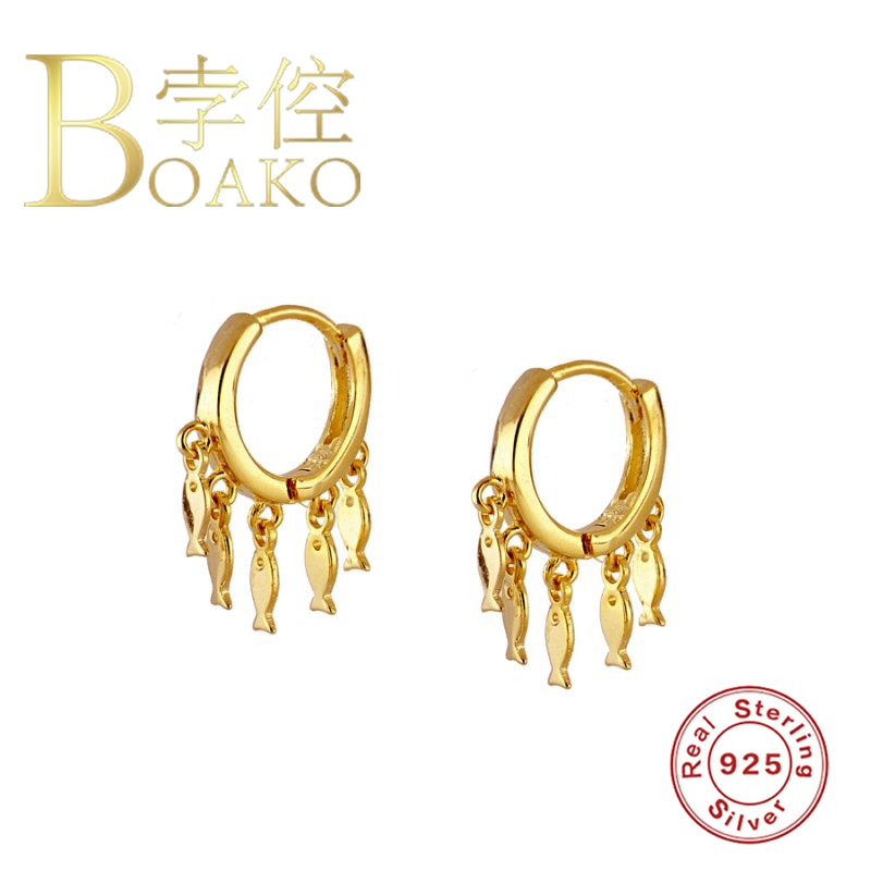 Hoop & Huggie BOAKO 925 Silver Earrings Fashion Fish Shape For Women Drop Pendientes Plata Fashionable Earring Jewelry
Hoop & Huggie BOAKO 925 Silver Earrings Fashion Fish Shape For Women Drop Pendientes Plata Fashionable Earring Jewelry
