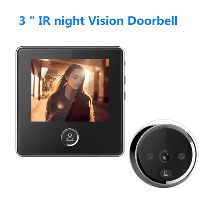 3 inch LCD Bell door Door peephole camera Electronic Viewer Bell IR Night Camera Photo Recording Digital
3 inch LCD Bell door Door peephole camera Electronic Viewer Bell IR Night Camera Photo Recording Digital