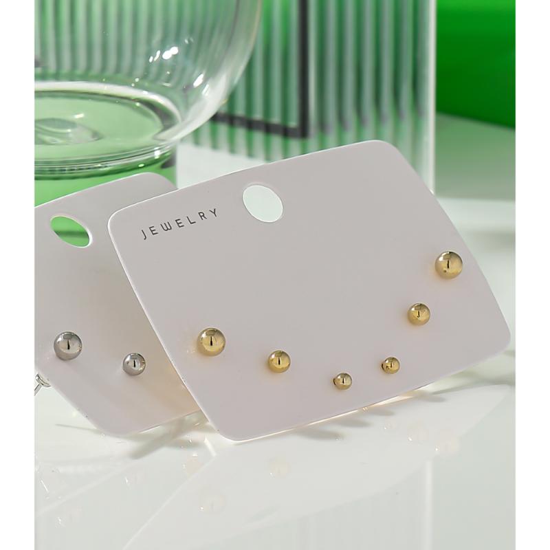 Yhpup Minimalist Metal Texture Small Stud Earrings Set for Women Trendy Round Ball Earrings Stylish Jewelry Accessories Gift, As pic 
Yhpup Minimalist Metal Texture Small Stud Earrings Set for Women Trendy Round Ball Earrings Stylish Jewelry Accessories Gift, As pic