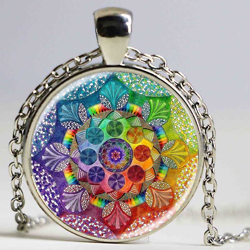 Handmade henna yaga necklace om symbol buddhism Mandala Necklace Pendant Art Jewelry Glass Photo
Handmade henna yaga necklace om symbol buddhism Mandala Necklace Pendant Art Jewelry Glass Photo
