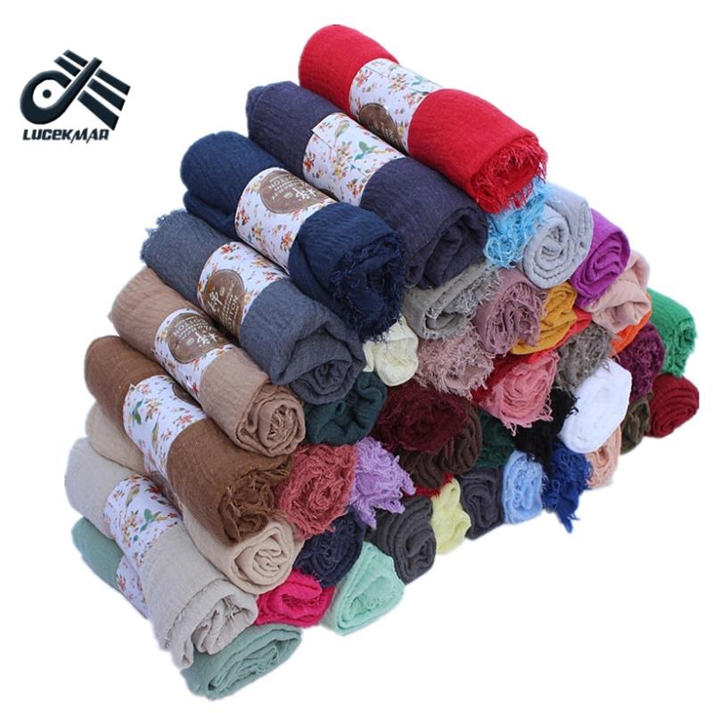 LUCEKMAR Women Winter Scarf Scarves For Ladies Bandana Crumple Shawl Muslim Hijab Fringe Cotton Foulard Solid Wrap
LUCEKMAR Women Winter Scarf Scarves For Ladies Bandana Crumple Shawl Muslim Hijab Fringe Cotton Foulard Solid Wrap
