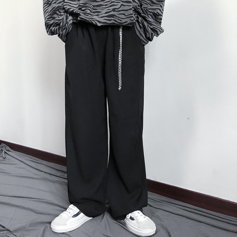 GOOHOJIO 2020 New Vintage Harajuku Pants for Couple All-match High Waist Men Trousers Autumn Fashion Wide Leg Casual Pants Man, Black 
GOOHOJIO 2020 New Vintage Harajuku Pants for Couple All-match High Waist Men Trousers Autumn Fashion Wide Leg Casual Pants Man, Black