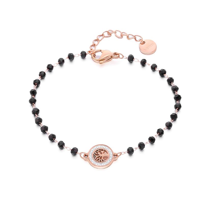 Clear Crystal Tree Of Life Charms Bracelet For Women Stainless Steel Black Beads Bracelets Female Jewelry Gift Pulseira Mulher, Golden;silver
Clear Crystal Tree Of Life Charms Bracelet For Women Stainless Steel Black Beads Bracelets Female Jewelry Gift Pulseira Mulher, Golden;silver