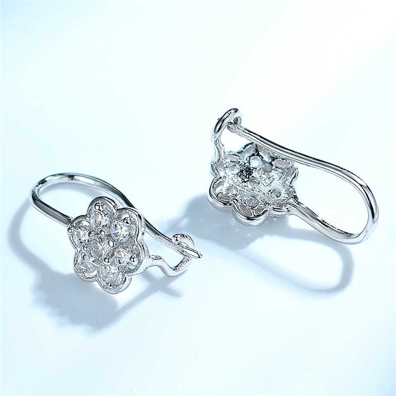925 Sterling Silver Clip Eearrings Cubic Zircon Flower Wedding Party Gift Mothder's Day Gift Fashion Fine Jewelry
925 Sterling Silver Clip Eearrings Cubic Zircon Flower Wedding Party Gift Mothder's Day Gift Fashion Fine Jewelry