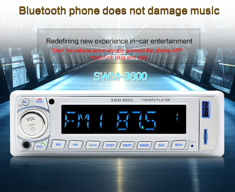 Car Radio 1 din In-dash FM/Bluetooth/SD Card/USB/MP3 Multimedia Player Remote Control 12V 4-channel outputAutoradio
Car Radio 1 din In-dash FM/Bluetooth/SD Card/USB/MP3 Multimedia Player Remote Control 12V 4-channel outputAutoradio