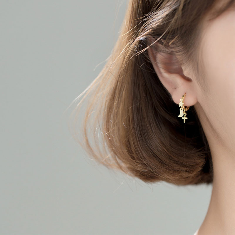 100% 925 Sterling Silver Gold Hoop Earrings for Women Circle Dangle Tassel Star Moon Cross Earring Fine Jewelry Lady Girls Gift
100% 925 Sterling Silver Gold Hoop Earrings for Women Circle Dangle Tassel Star Moon Cross Earring Fine Jewelry Lady Girls Gift