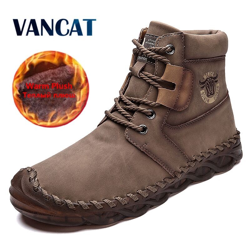 Boots Winter Men's Warm Plush Men Snow Waterproof Leather High Top Hiking Outdoor Autumn Shoes, Black
Boots Winter Men's Warm Plush Men Snow Waterproof Leather High Top Hiking Outdoor Autumn Shoes, Black
